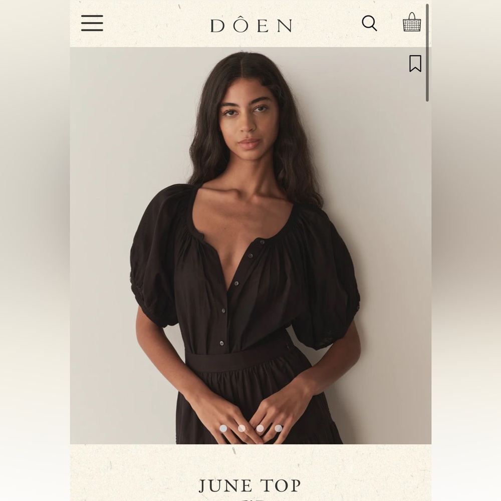 Doen June Blouse in Black